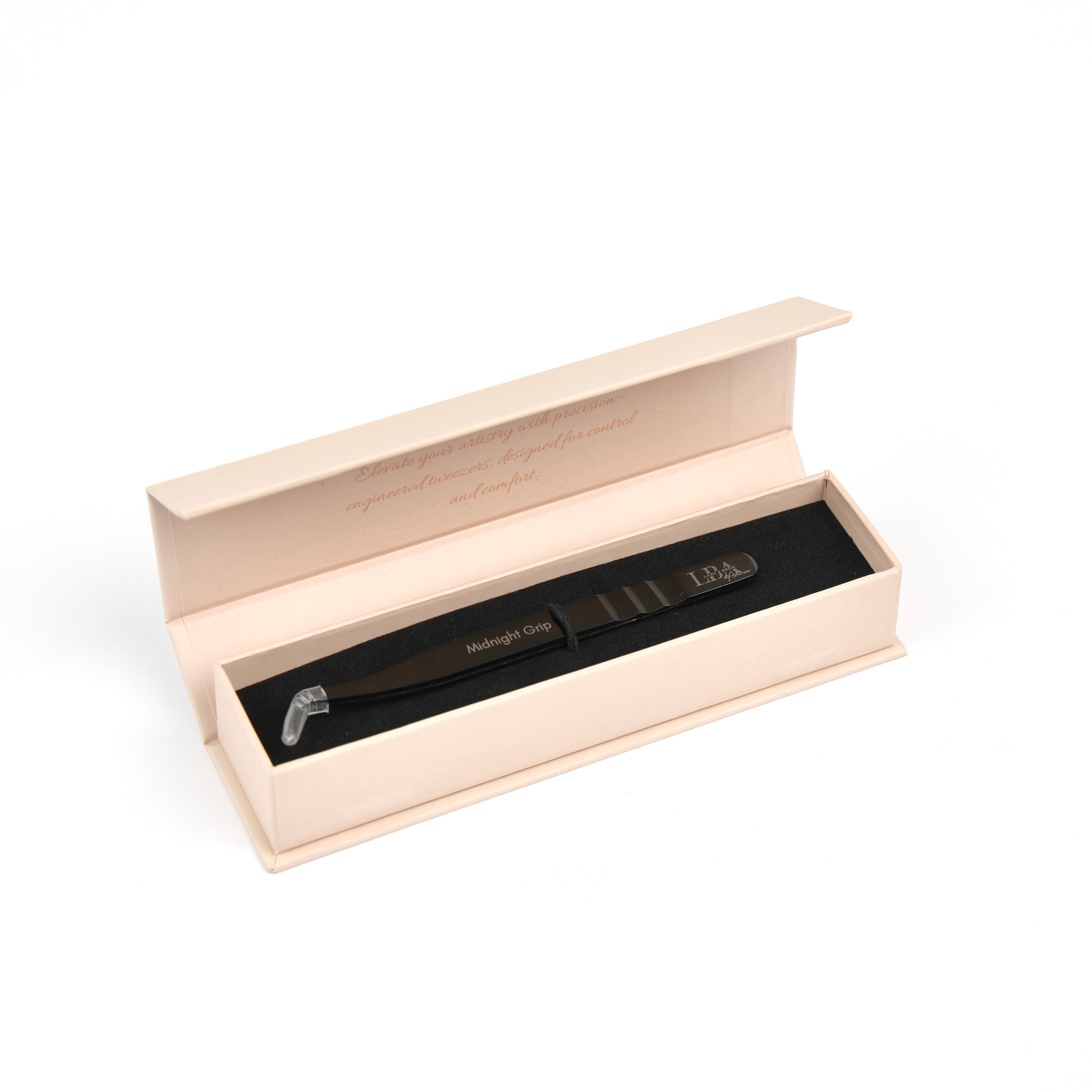 Fibre Tip Lash Tweezers - Midnight Grip