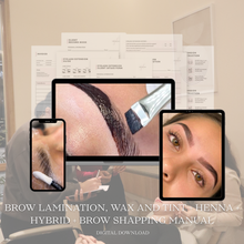 Load image into Gallery viewer, Brow Lamination, Wax and Henna + Hybrid Dye + Tint + Shaping Training Manual
