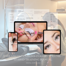 Load image into Gallery viewer, Eyelash Extensions Classic, Hybrid and Volume Training Manual

