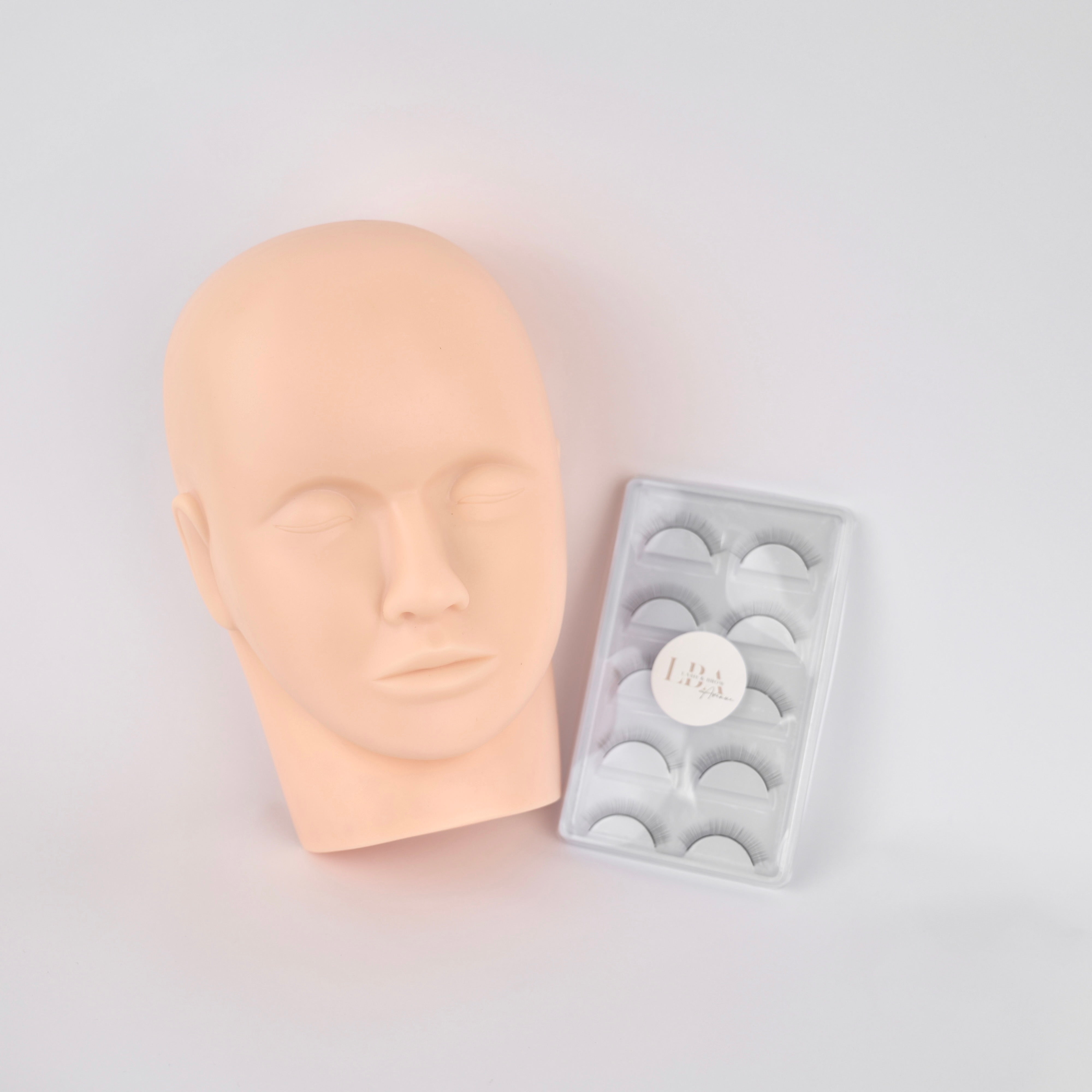 Practice Mannequin Head & Strip Lashes – 5 Pairs