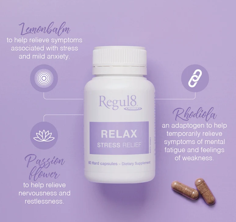 Regul8 Relax – Stress Relief 60 Capsules